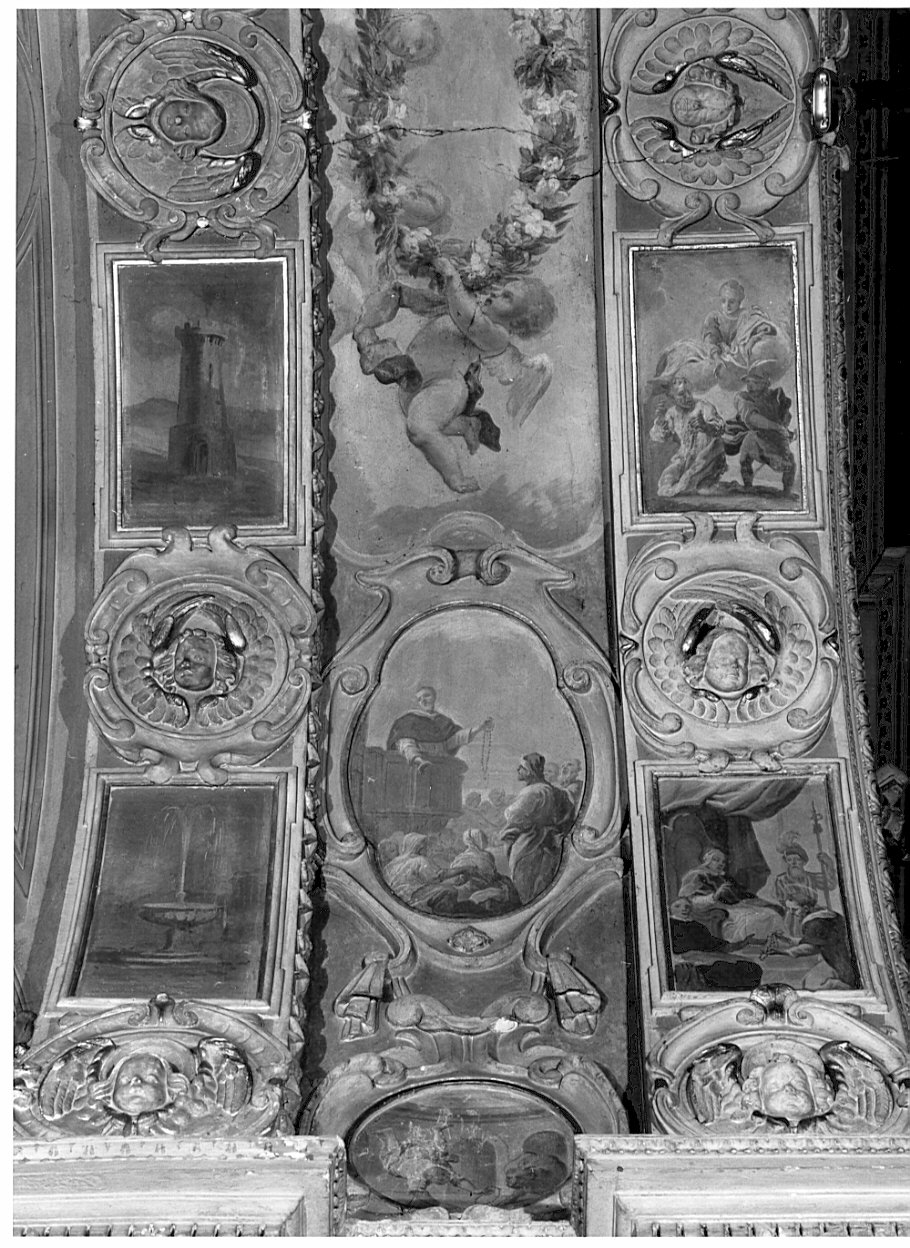 Storie della vita di San Domenico/ simboli mariani (dipinto, ciclo) - ambito lombardo (prima metà sec. XVIII)