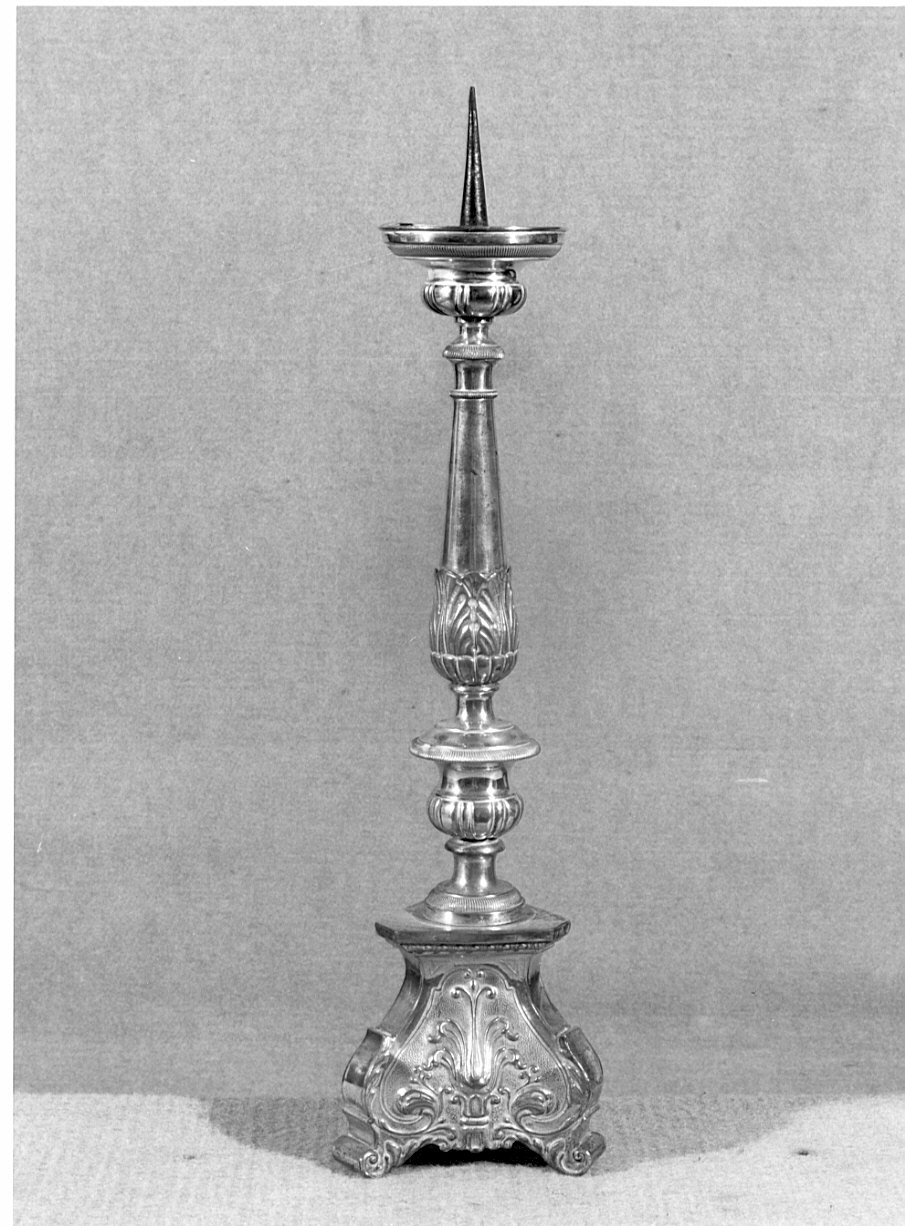 candeliere d'altare, serie - ambito lombardo (sec. XIX)