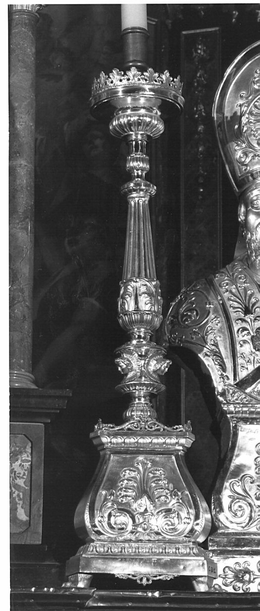 candeliere d'altare, serie - ambito lombardo (sec. XIX)