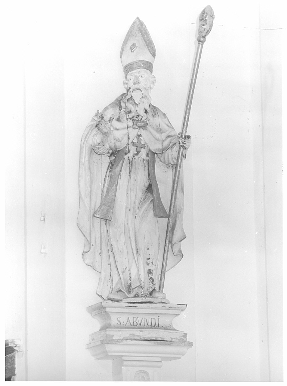 Sant'Abbondio (statua, opera isolata) - ambito valtellinese (sec. XVIII)