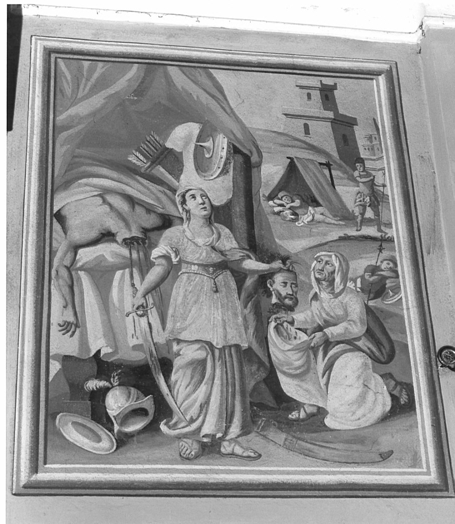 Giuditta con la testa di Oloferne e la spada (dipinto, elemento d'insieme) - ambito valtellinese (sec. XVII)