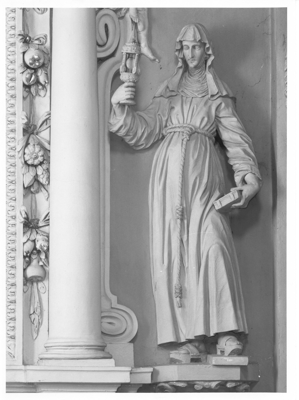 Santa Chiara (statua, elemento d'insieme) di Casella Alessandro (sec. XVII)
