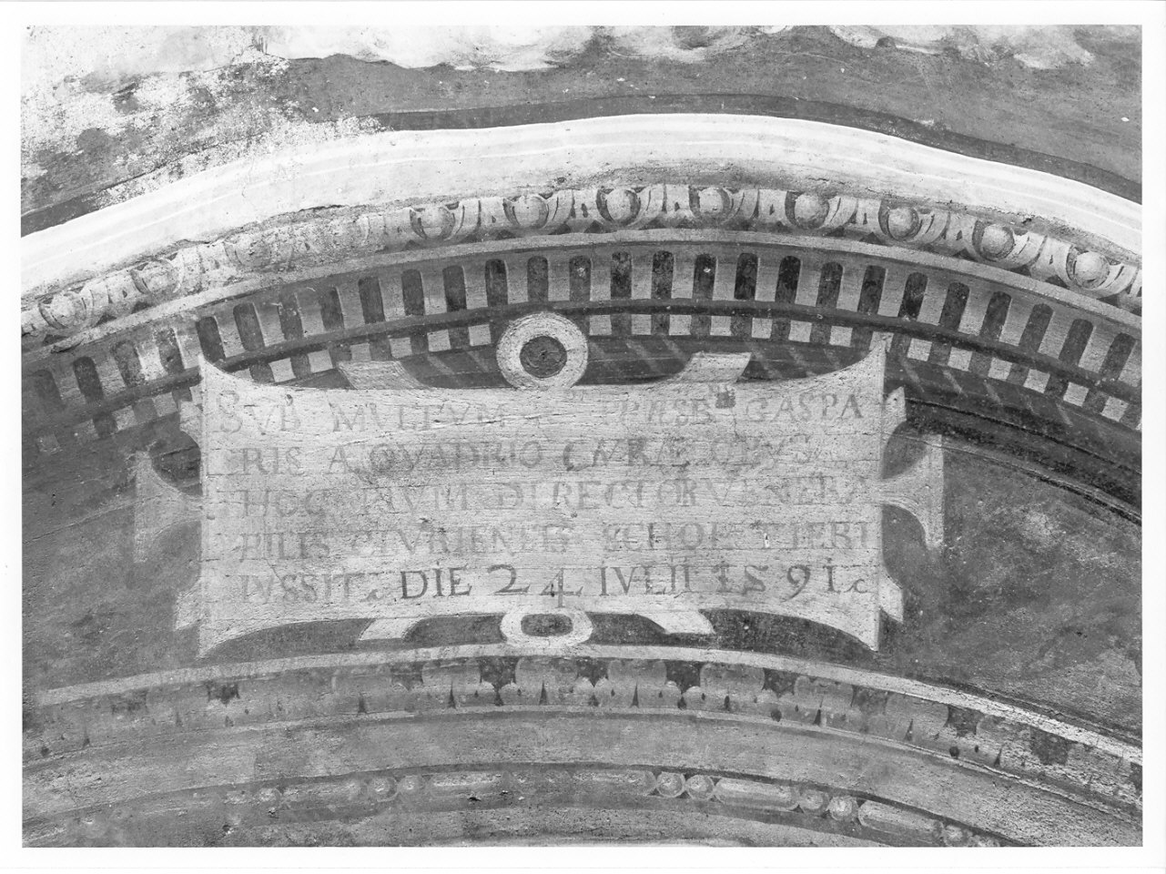 iscrizione (dipinto, elemento d'insieme) di Valorsa Cipriano (sec. XVI)
