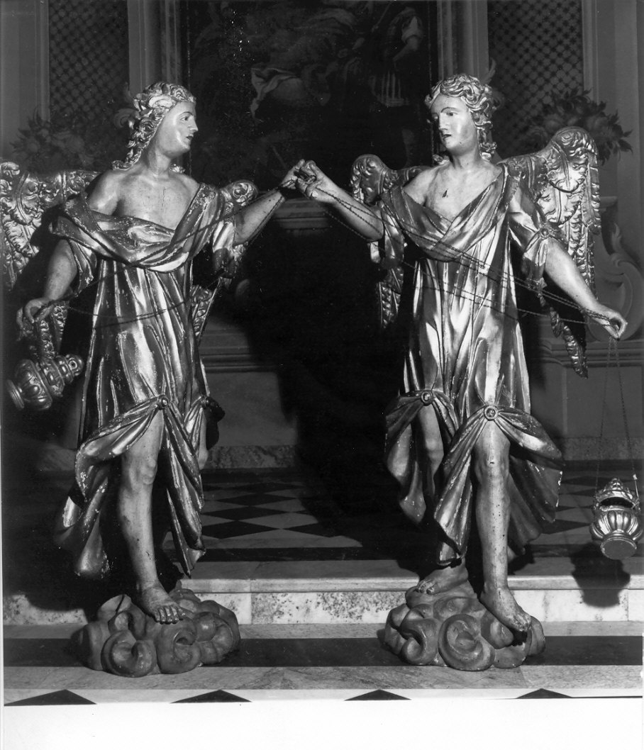 angelo (statua, coppia) - ambito lombardo (fine/inizio secc. XVII/ XVIII)