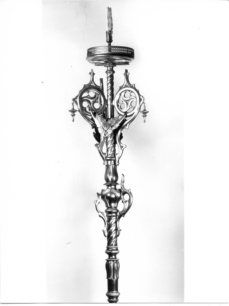 candelabro portatile, opera isolata - ambito lombardo (sec. XIX)