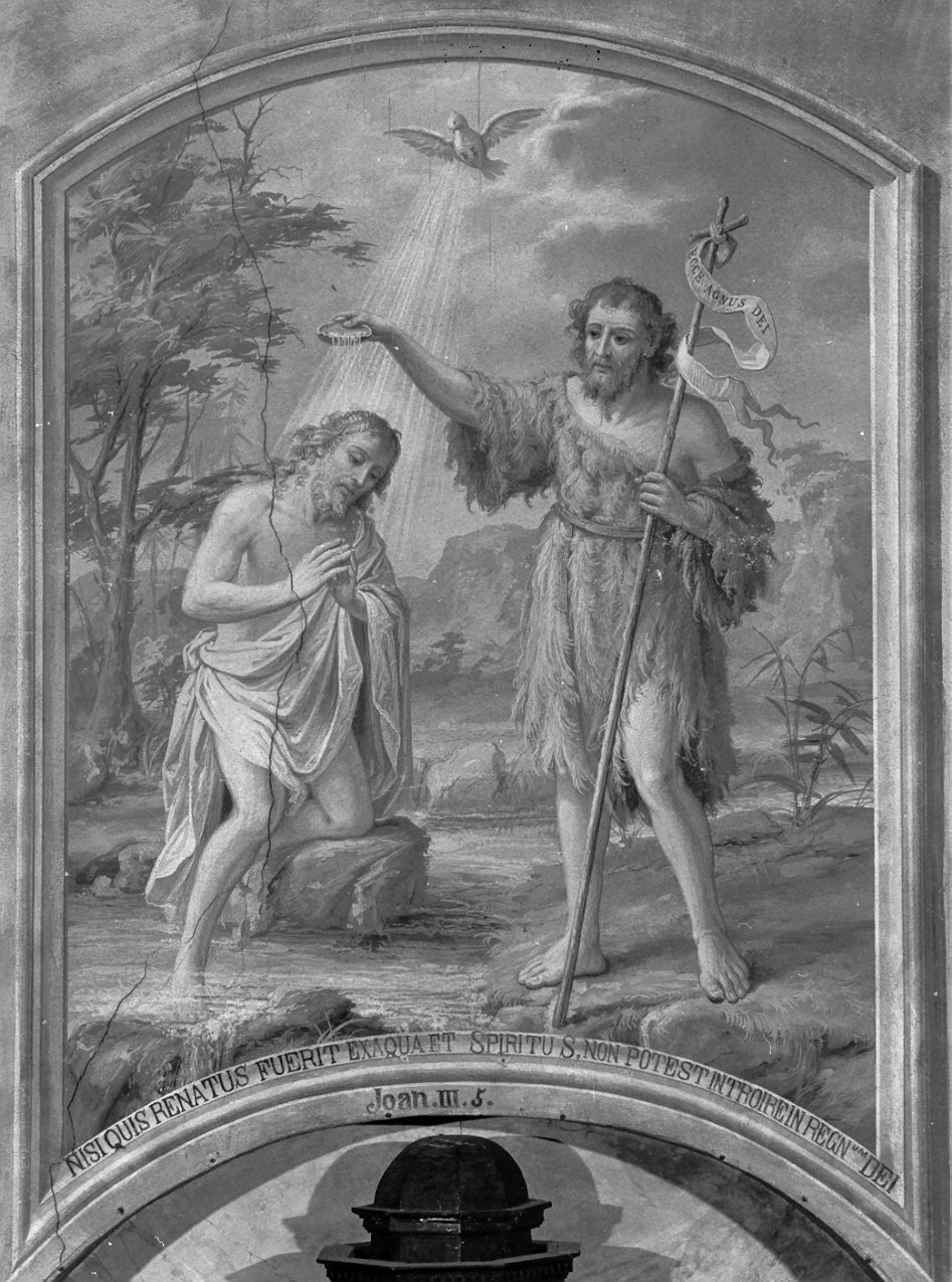 battesimo di Cristo (dipinto, opera isolata) di Tagliaferri Luigi (sec. XIX)