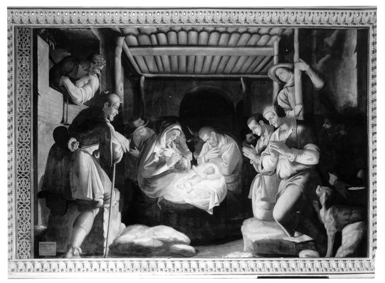 natività di Gesù (dipinto, elemento d'insieme) di Conconi Turildo (sec. XVII)