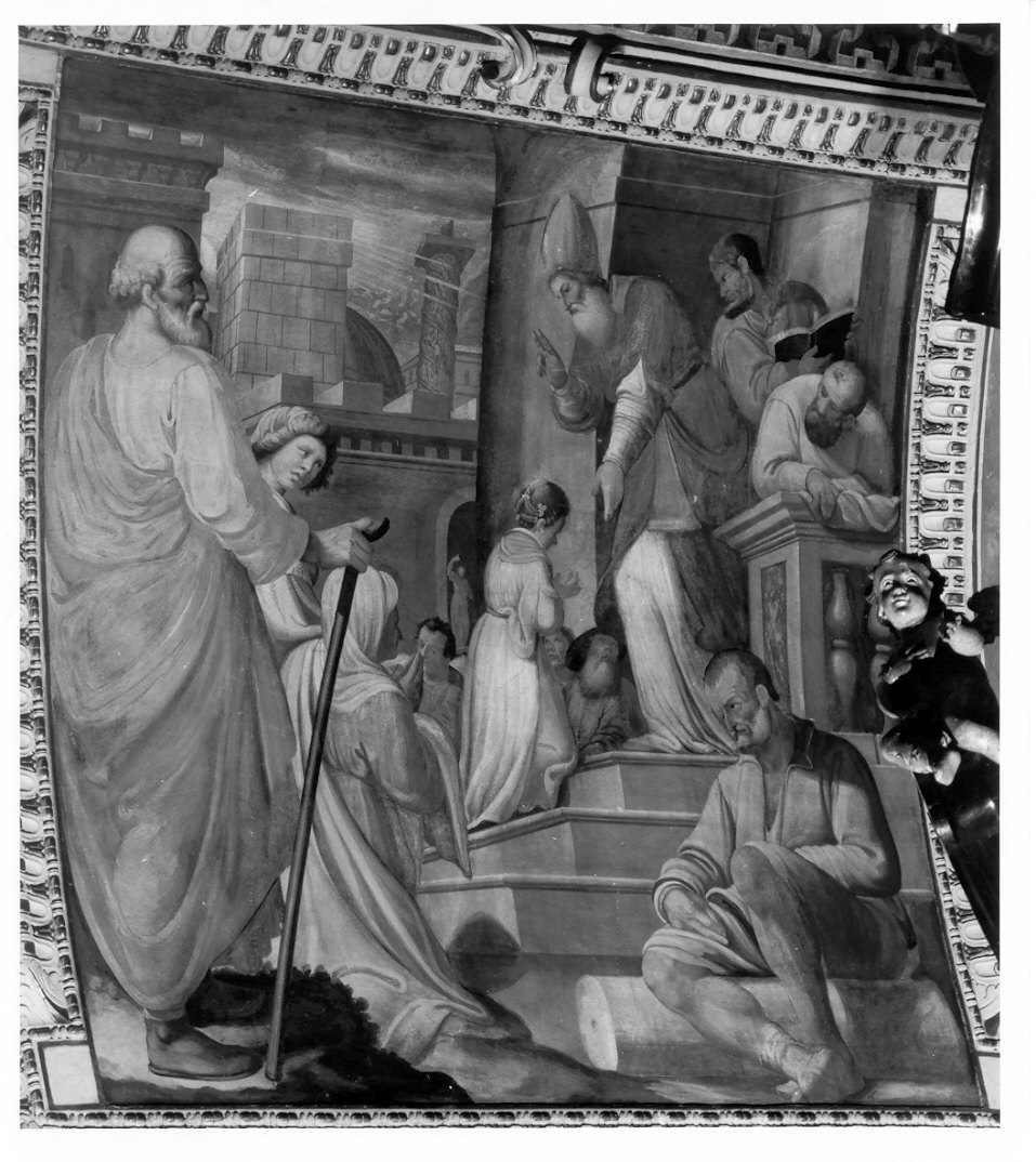 presentazione di Maria Vergine al tempio (dipinto, elemento d'insieme) di Conconi Turildo (sec. XVII)