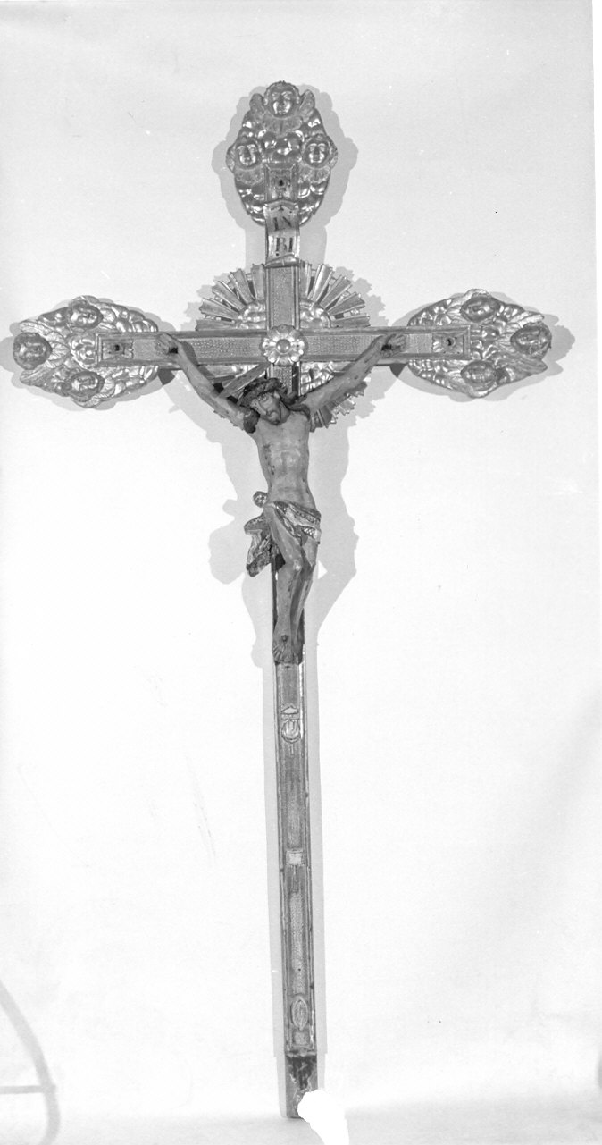 croce processionale, opera isolata - bottega lombarda (fine sec. XVIII)