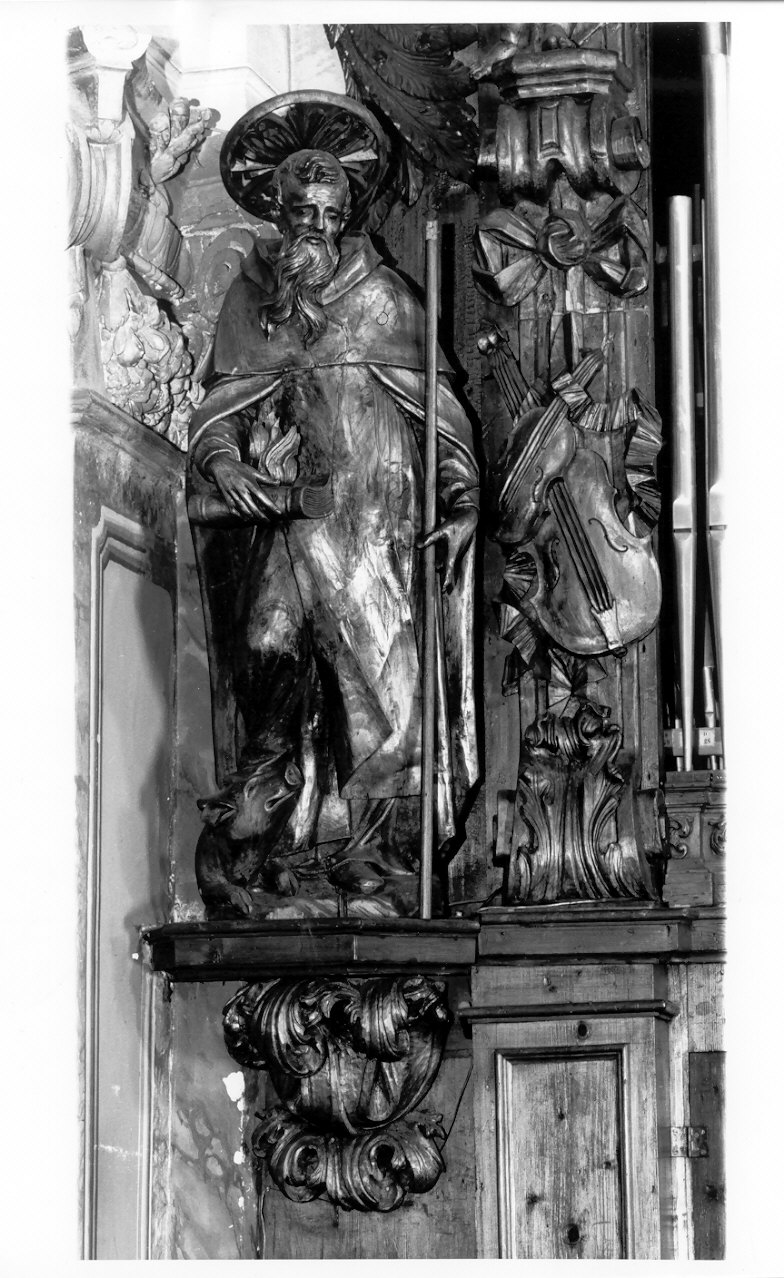 Sant'Antonio Abate (statua, elemento d'insieme) di Albiolo Giovanni (sec. XVIII)
