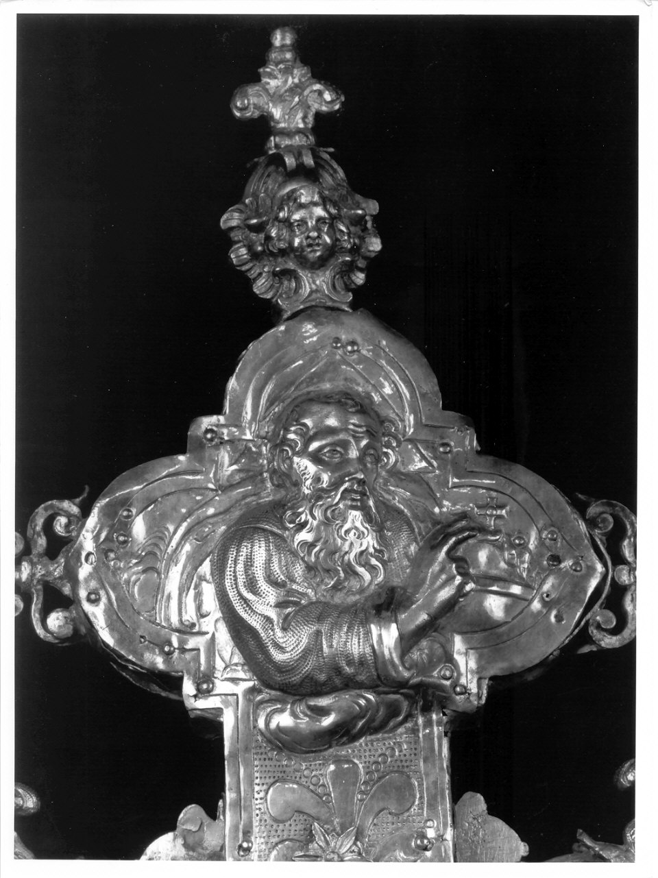 Dio Padre (placchetta di croce processionale, elemento d'insieme) - bottega napoletana (sec. XVI)