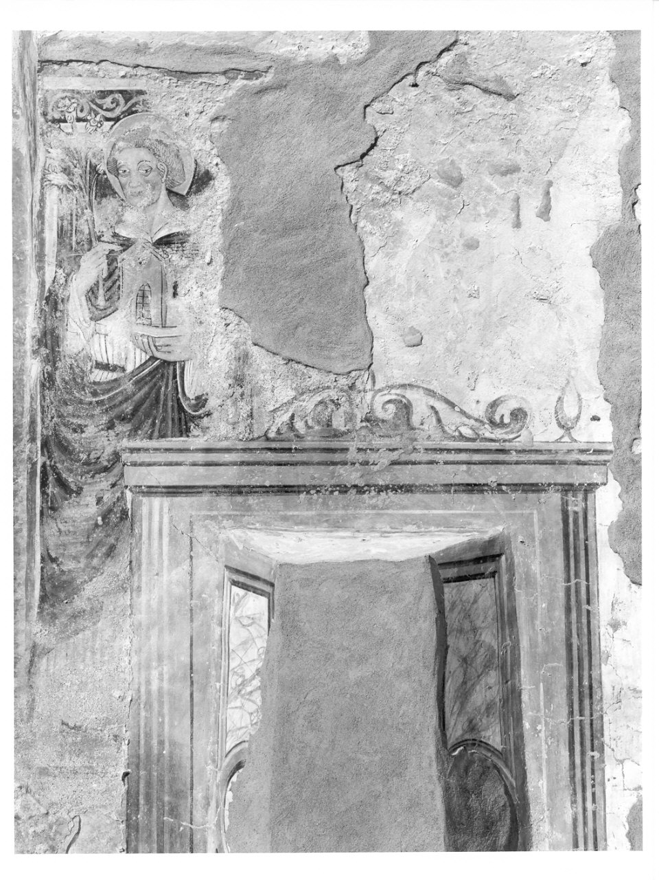 Santo domenicano (dipinto, frammento) di Giovannino da Sondalo (attribuito) (sec. XVI)