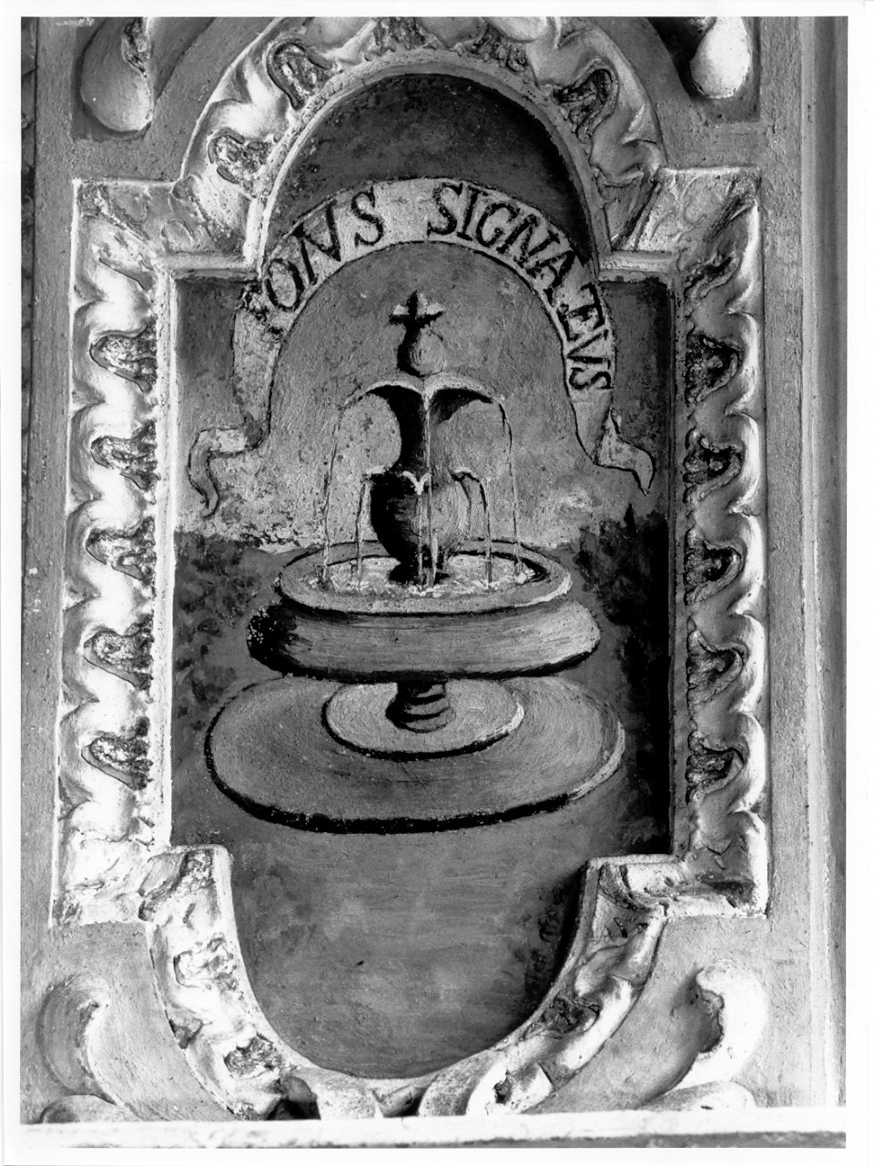 simboli mariani: fontana (dipinto, elemento d'insieme) - ambito lombardo (inizio sec. XVII)