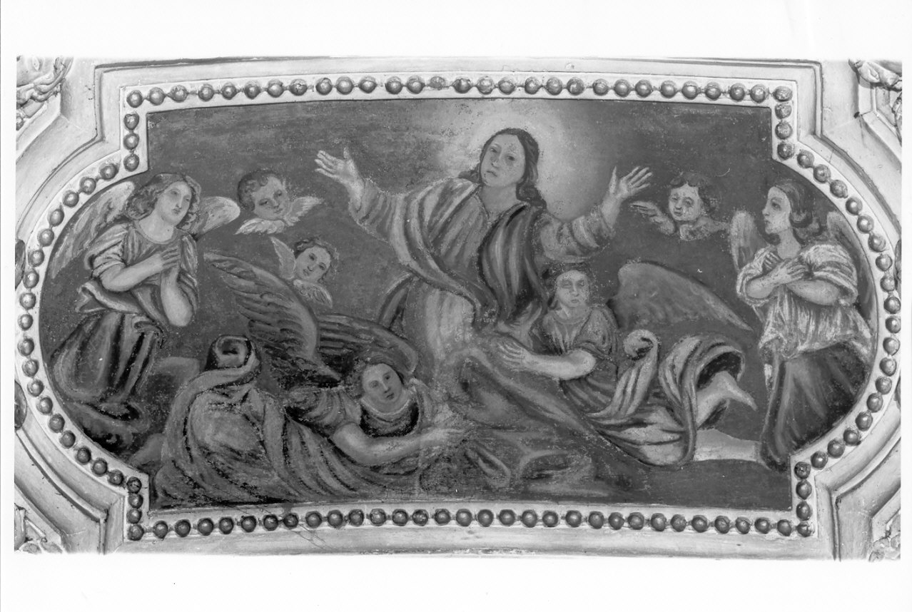 Madonna Assunta con angeli (dipinto, elemento d'insieme) - ambito lombardo (inizio sec. XVII)