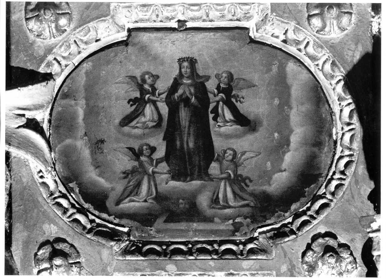 Madonna Assunta con angeli (dipinto, elemento d'insieme) - ambito lombardo (primo quarto sec. XVII)