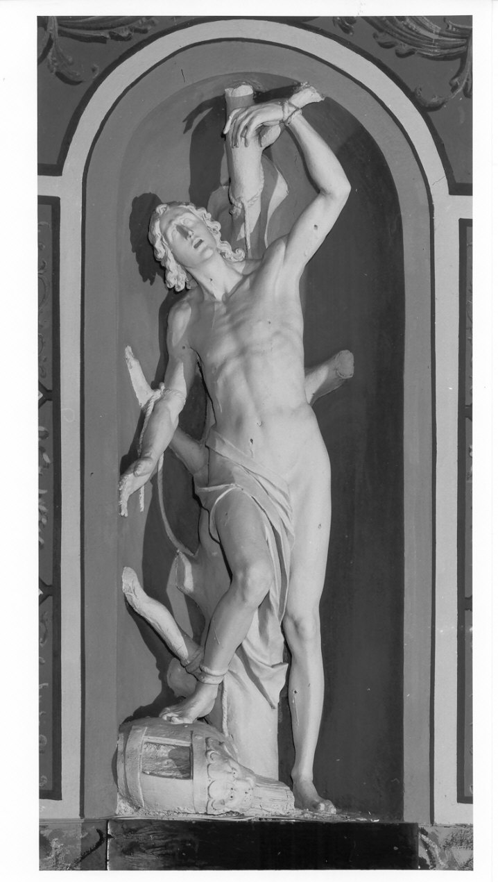 San Sebastiano (gruppo scultoreo, elemento d'insieme) di Silva Francesco il Vecchio (sec. XVII)