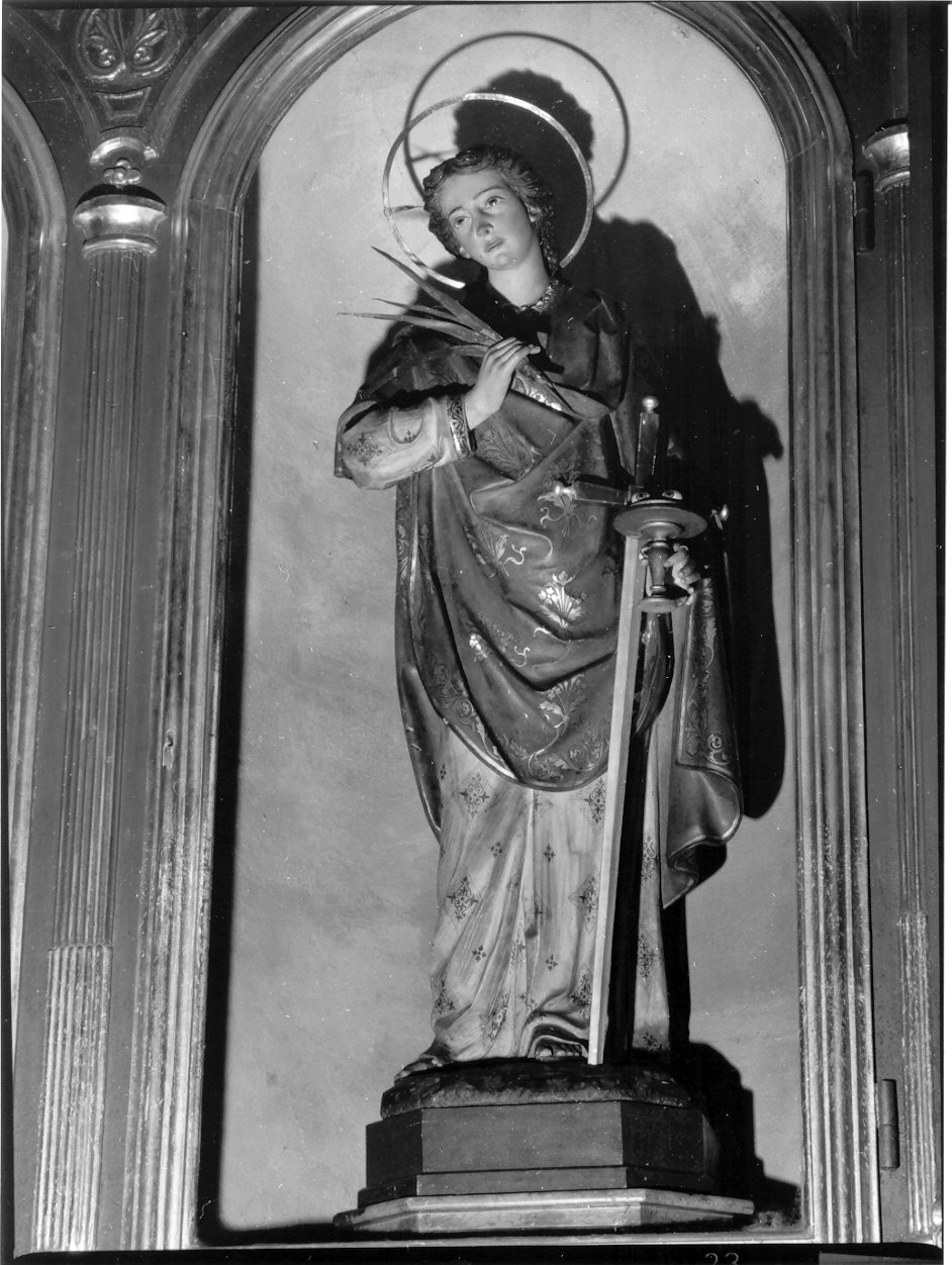 Santa Lucia (statua, elemento d'insieme) - ambito lombardo (sec. XX)