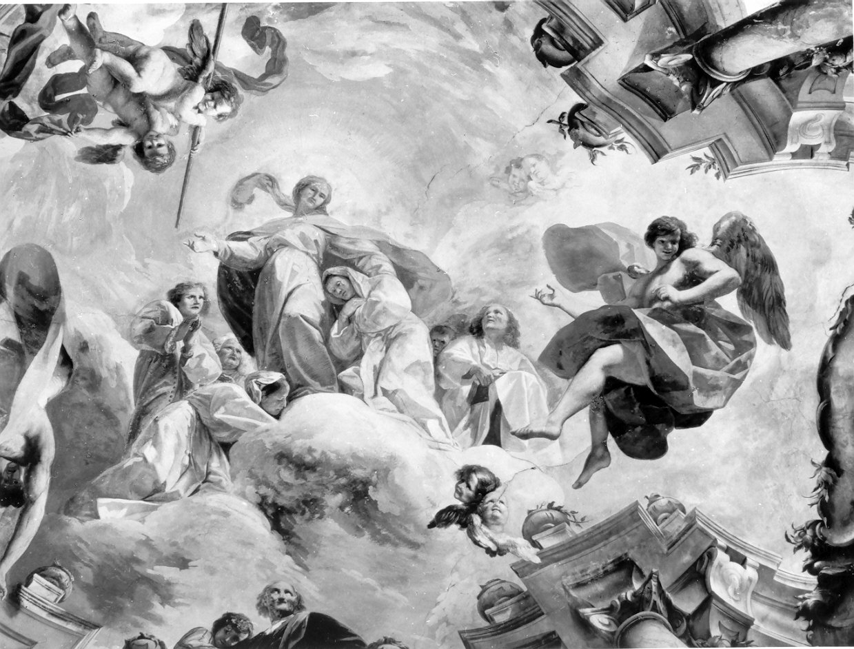 Madonna in gloria (dipinto, elemento d'insieme) di Romegialli Giovanni Pietro, Porro Giuseppe (sec. XVIII)