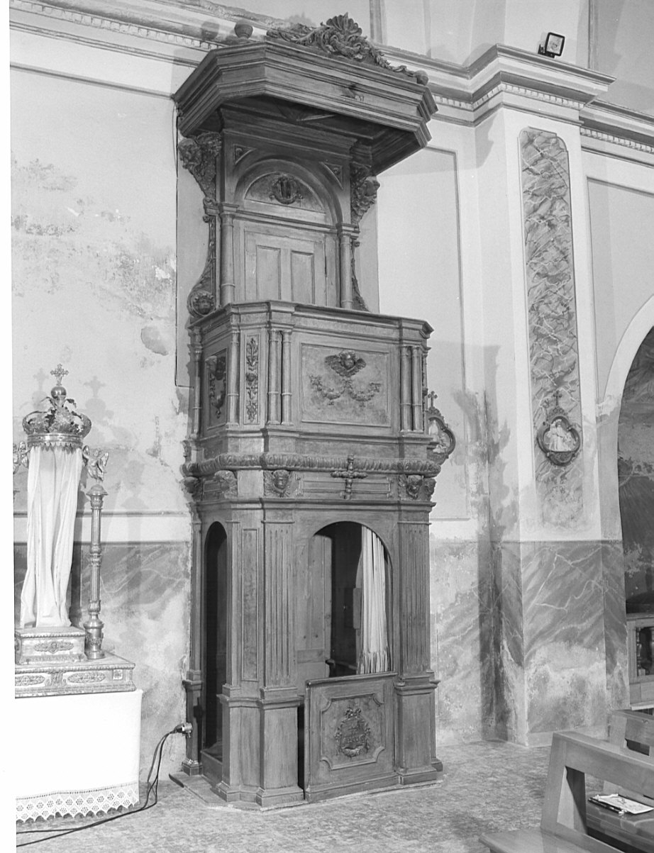 confessionale-pulpito - ambito lombardo (fine/inizio secc. XIX/ XX)