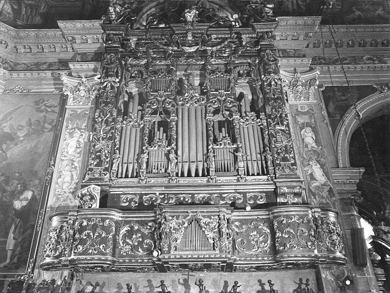 tribuna d'organo, complesso decorativo - bottega bergamasca (fine/inizio secc. XVII/ XVIII)