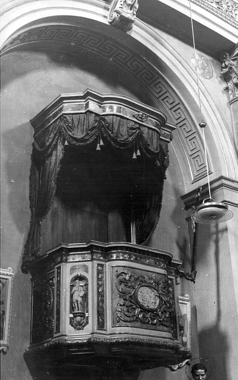 pulpito, complesso decorativo di Cotti Bernardino (sec. XVIII)