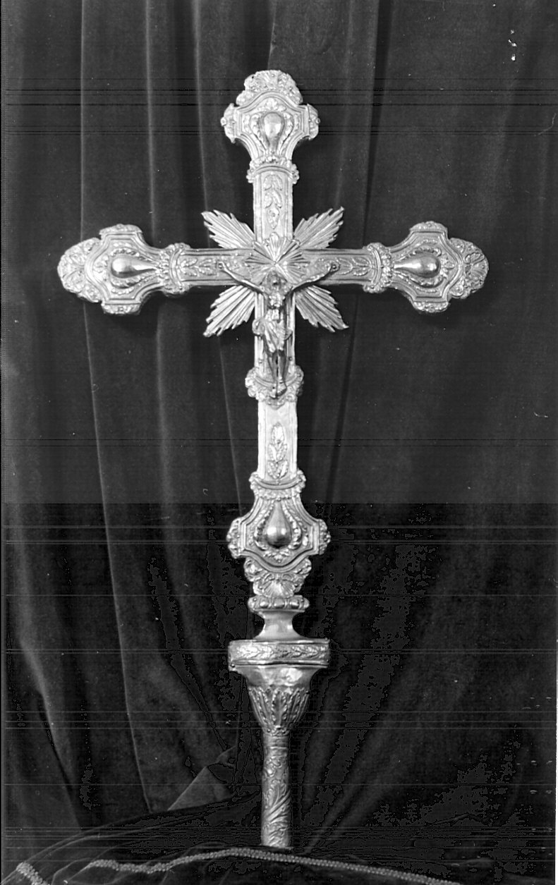 croce processionale, opera isolata - bottega bergamasca (fine sec. XVIII)