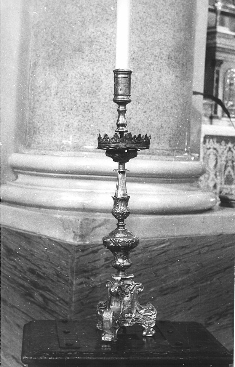 candelabro, serie - bottega bergamasca (seconda metà sec. XVIII)