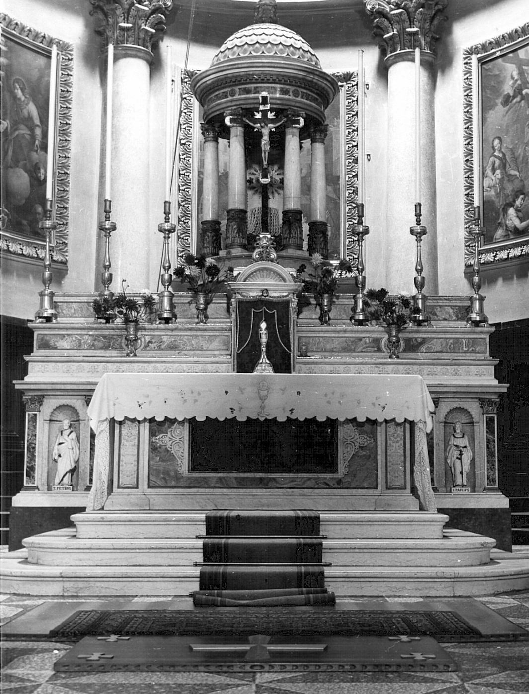 altare maggiore, complesso decorativo - bottega bergamasca (sec. XIX)