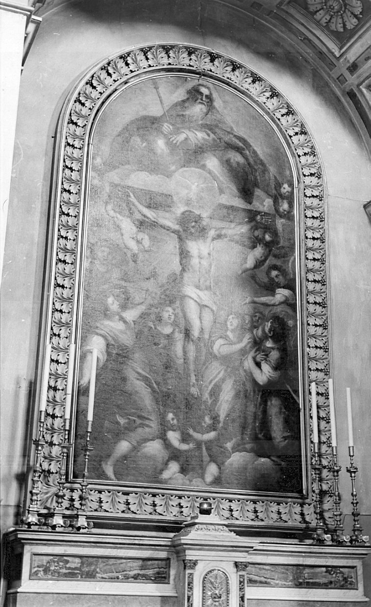 Trinità (dipinto, opera isolata) di Negretti Jacopo detto Palma il Giovane (fine sec. XVII)