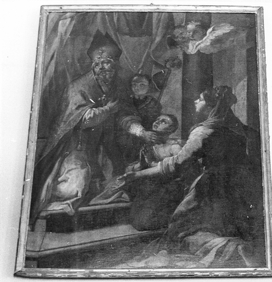 Miracolo di San Biagio (dipinto, opera isolata) di Colombo Giacomo (sec. XVIII)