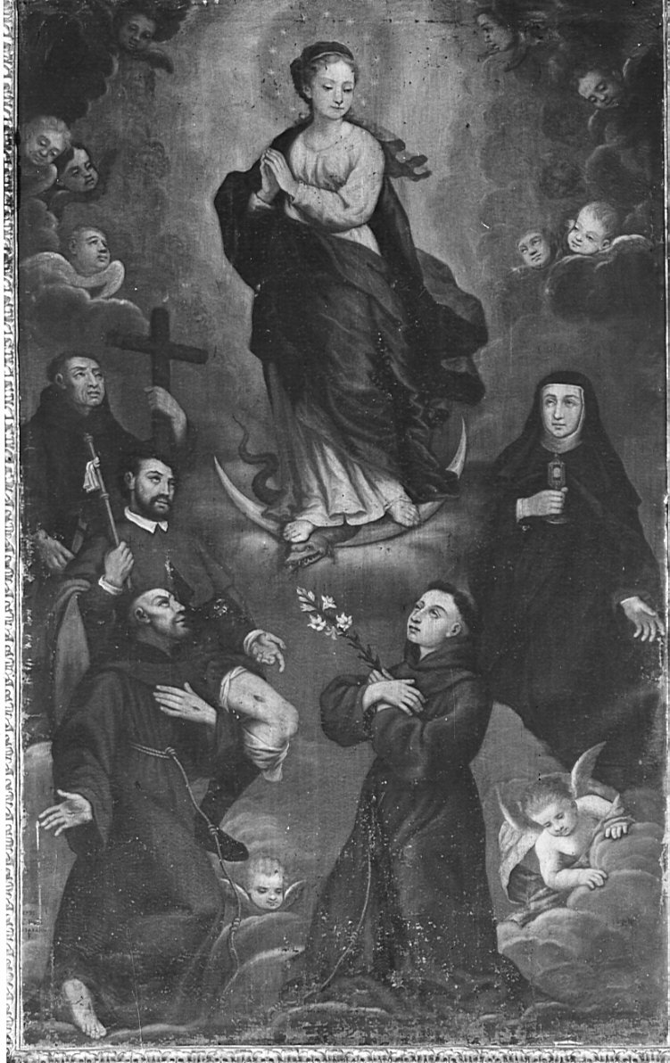 Immacolata con Santi (dipinto, opera isolata) - ambito bergamasco (sec. XVII)