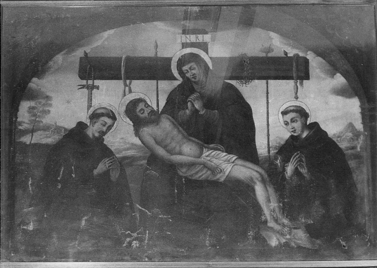 Cristo deposto dalla croce (dipinto, opera isolata) - ambito bergamasco (sec. XVI)