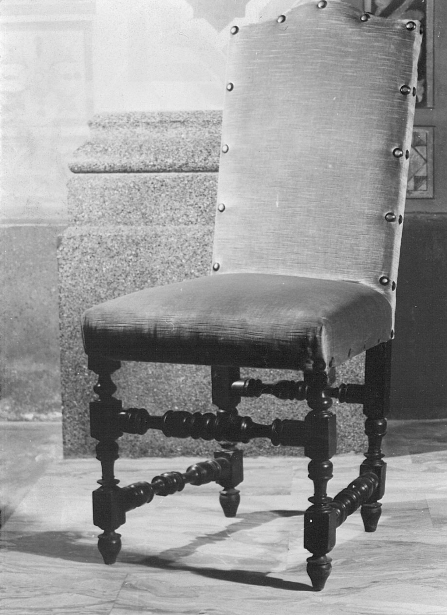 sedia, coppia - bottega bergamasca (sec. XVII)