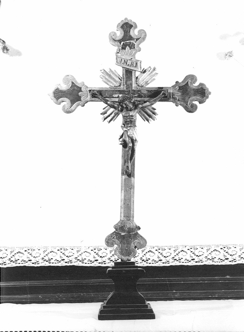 croce d'altare, opera isolata - bottega bergamasca (sec. XVII)