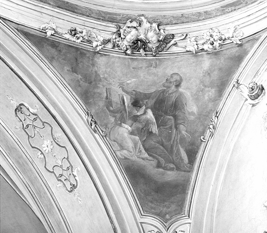 San Matteo Evangelista (dipinto, elemento d'insieme) di Ferrari Federico (fine sec. XVIII)