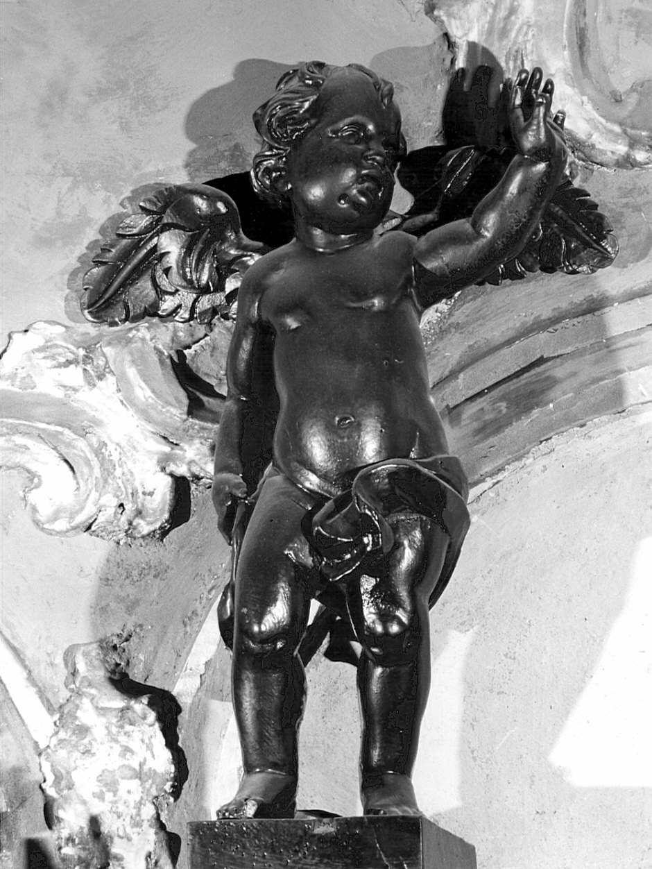 angelo (statuetta, elemento d'insieme) di Caniana Francesco Antonio (secc. XVIII/ XIX)