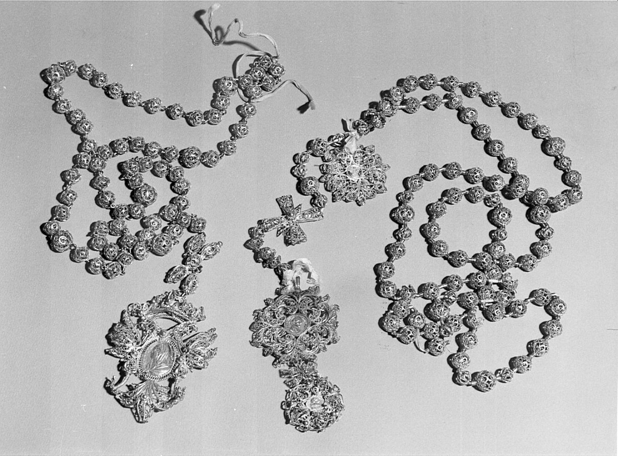 corona del rosario, coppia - bottega bergamasca (sec. XVIII)