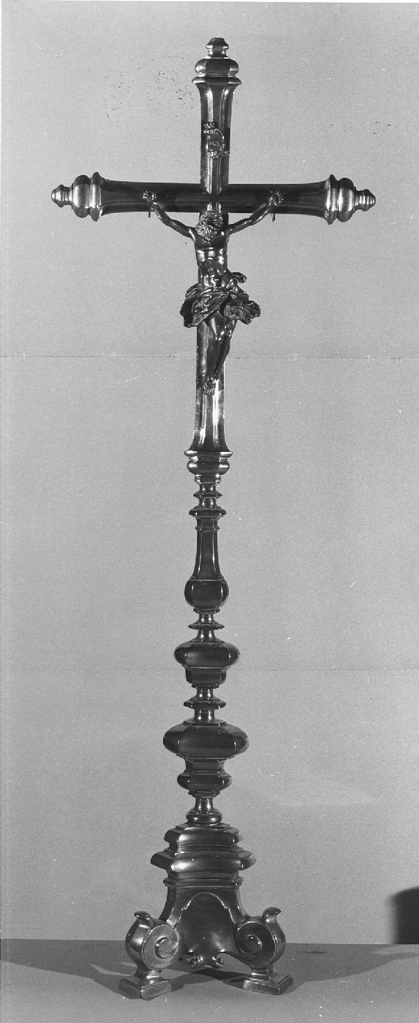 croce d'altare, opera isolata - bottega lombardo-veneto (sec. XVIII)