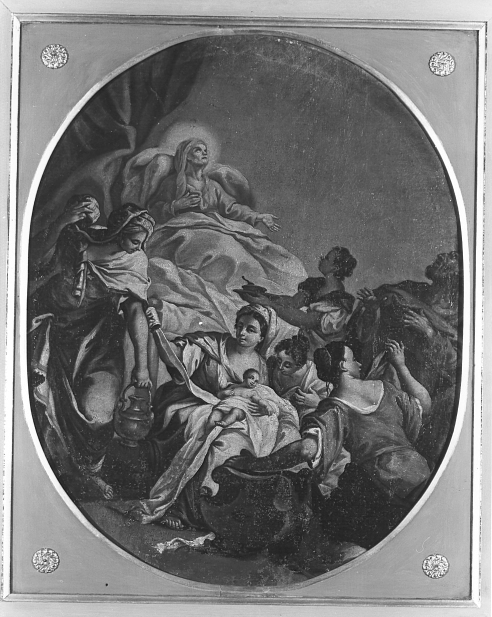 nascita di Maria Vergine (dipinto, opera isolata) di Cappella Francesco detto Dagiù (attribuito) (metà sec. XVIII)
