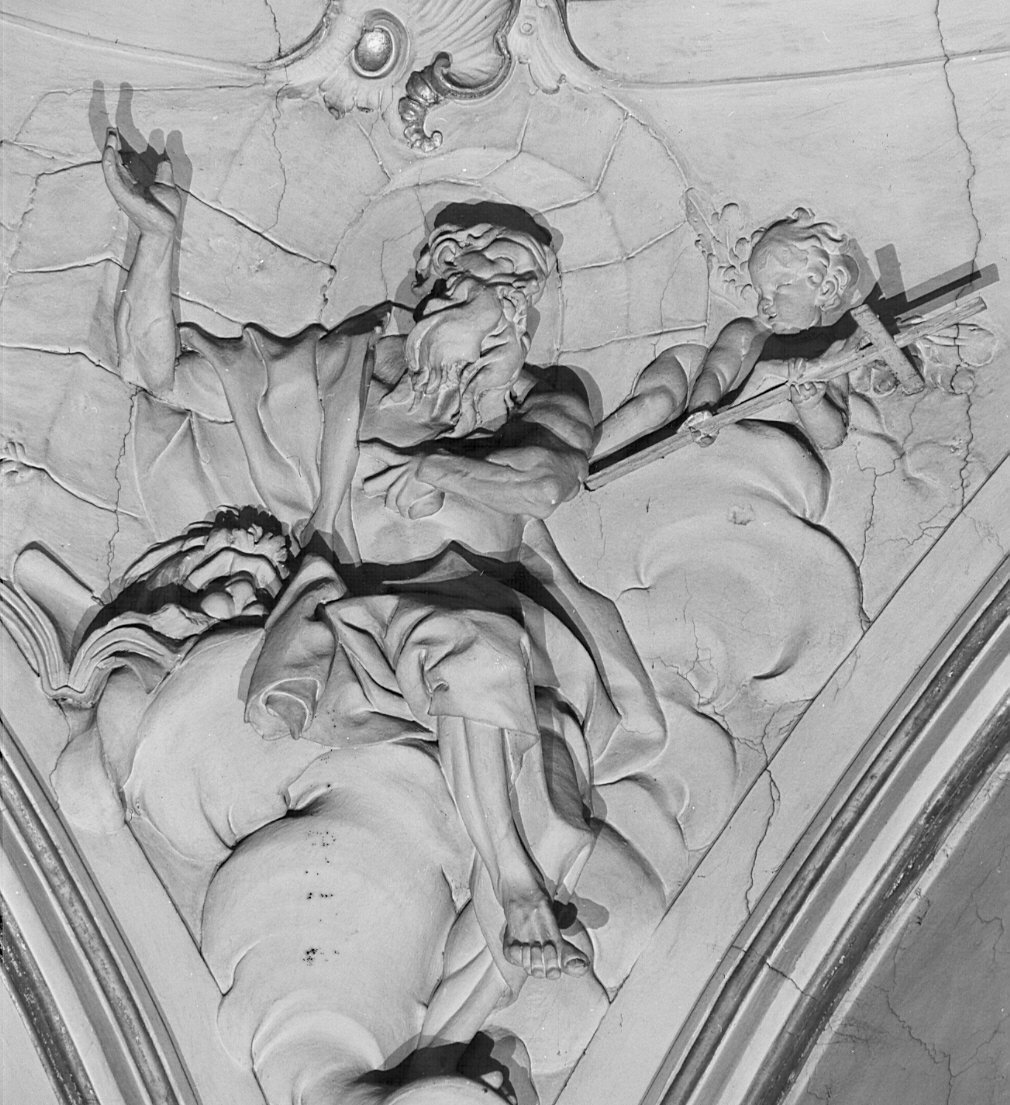San Girolamo (decorazione plastico-pittorica, elemento d'insieme) - bottega svizzera (?) (sec. XVIII)