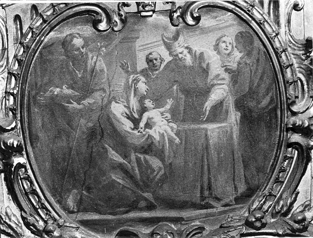 presentazione di Gesù al tempio (dipinto, elemento d'insieme) di Ferrari Federico (terzo quarto sec. XVIII)