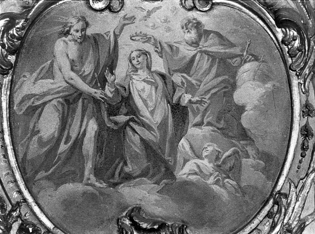 incoronazione di Maria Vergine (dipinto, elemento d'insieme) di Ferrari Federico (terzo quarto sec. XVIII)