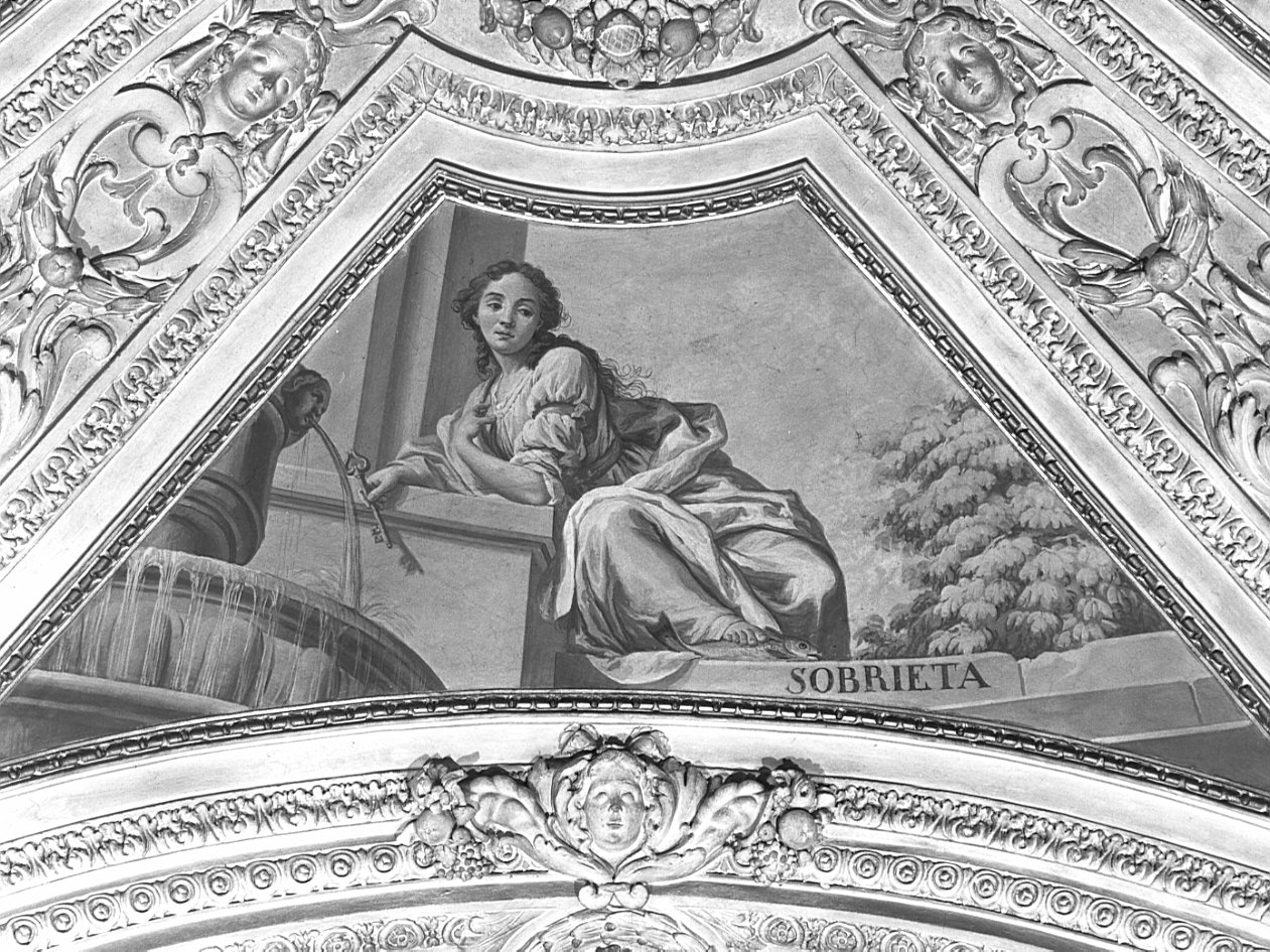 allegoria della Sobrietà (dipinto, ciclo) di Orelli Vincenzo Angelo (fine sec. XVIII)