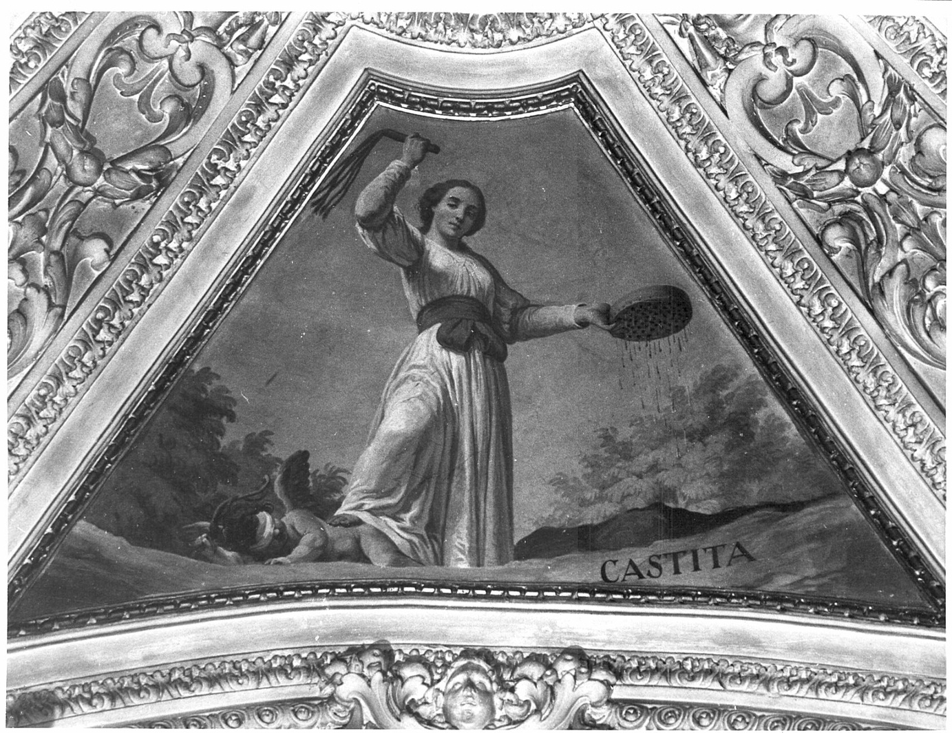 allegoria della Castità (dipinto, ciclo) di Orelli Vincenzo Angelo (fine sec. XVIII)