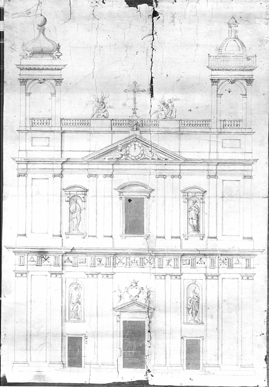 architettura (disegno, opera isolata) - ambito bergamasco (sec. XVIII)