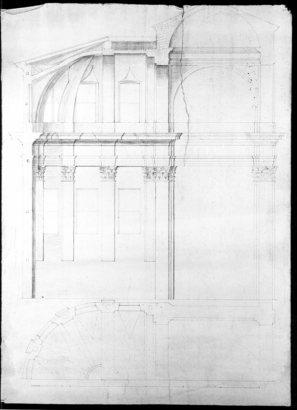 architettura (disegno, opera isolata) - ambito bergamasco (sec. XIX)