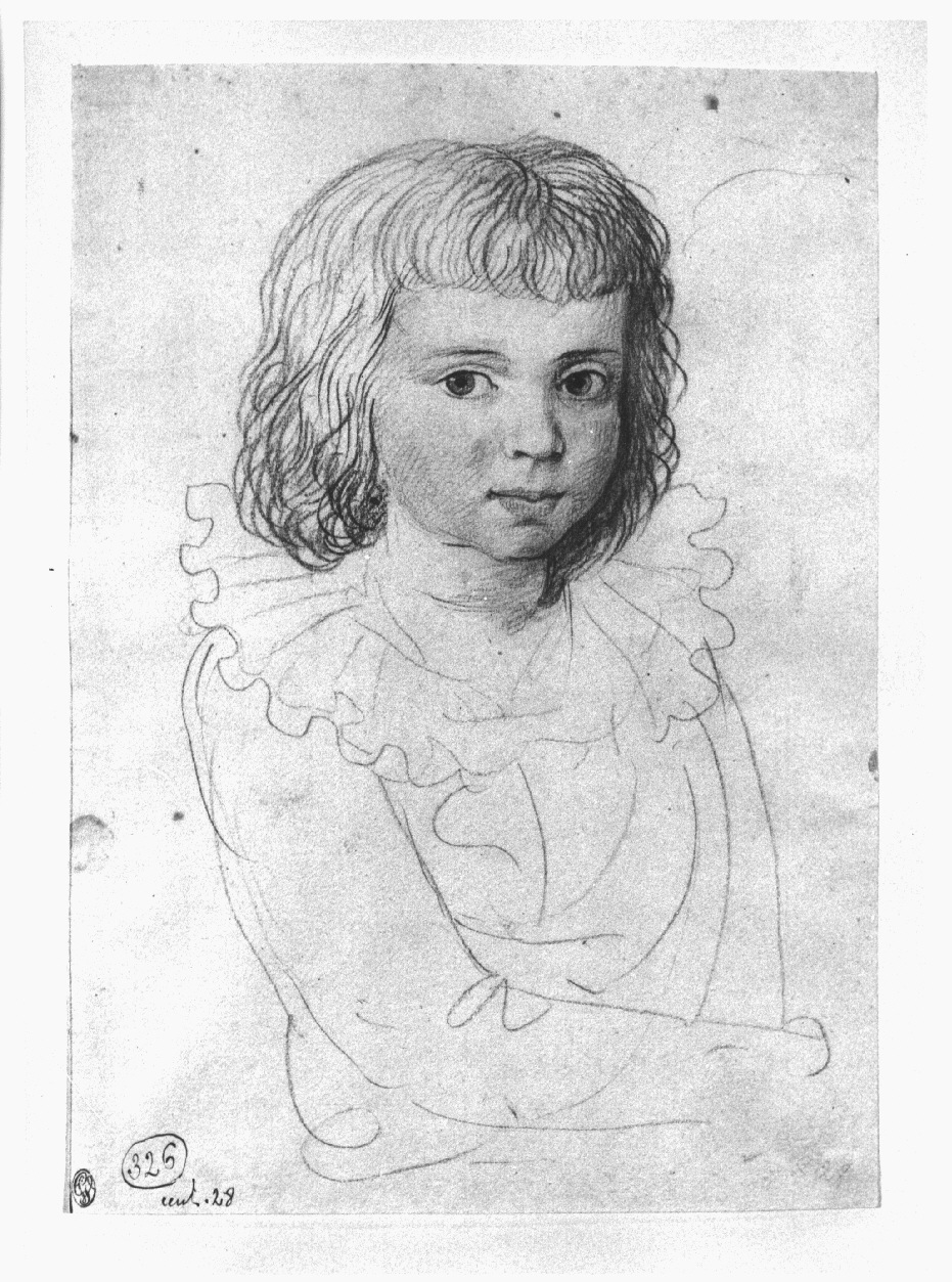 Ritratto di bimbo, ritratto di bambino (disegno, opera isolata) di Appiani Andrea (inizio sec. XIX)