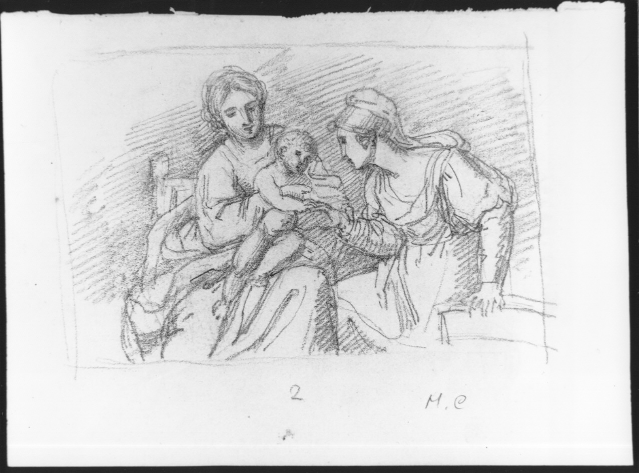 Madonna col Bambino, Madonna con Bambino (disegno, opera isolata) di Cosway Hadfield Maria (primo quarto sec. XIX)