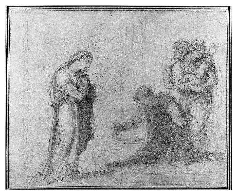 figura femminile appare ad un personaggio romano (disegno, opera isolata) di Cosway Richard (sec. XIX)