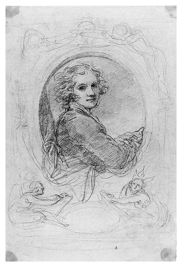 Autoritratto, ritratto d'uomo (disegno, opera isolata) di Cosway Richard (sec. XVIII)